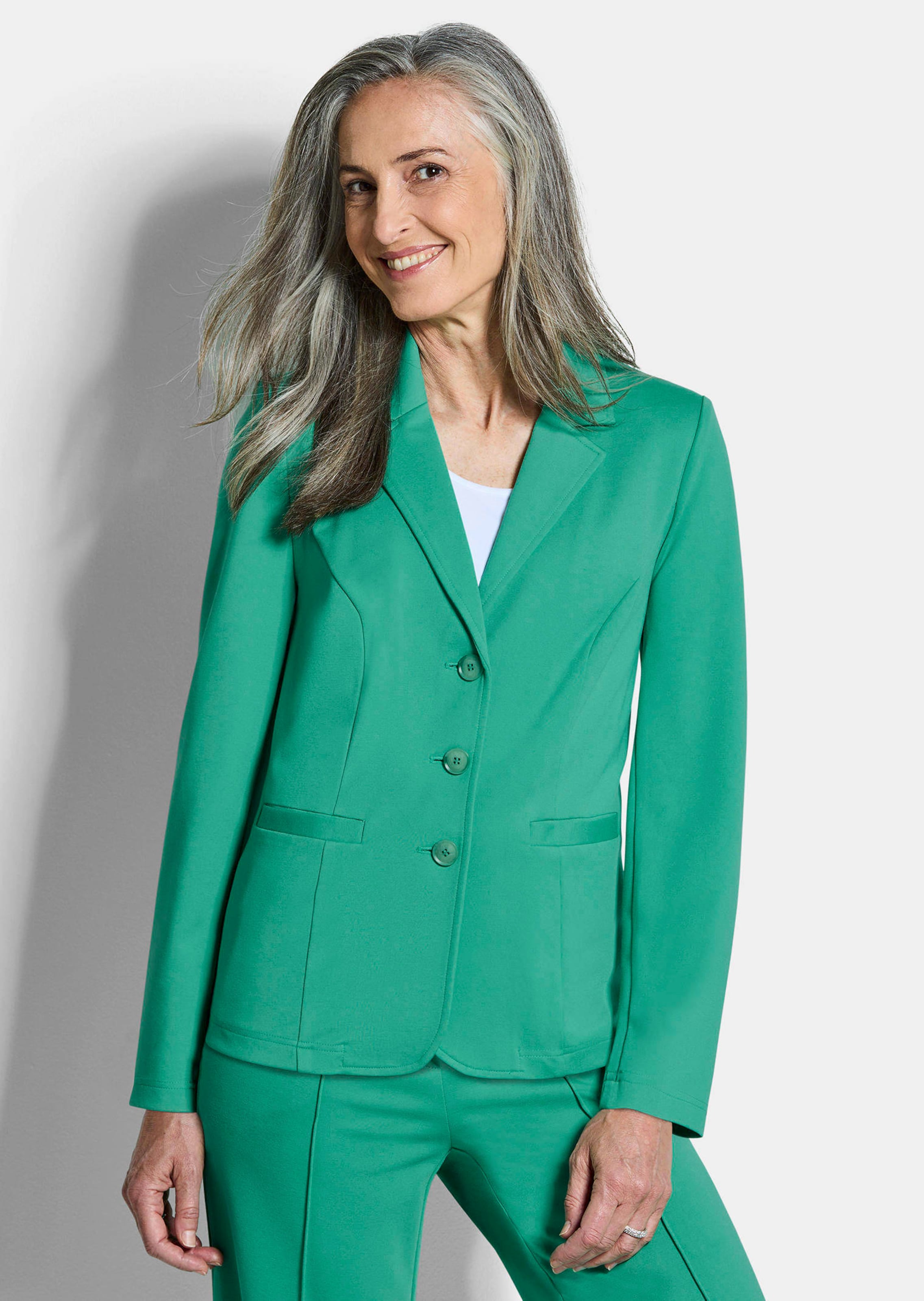 Jersey blazer met reverskraag