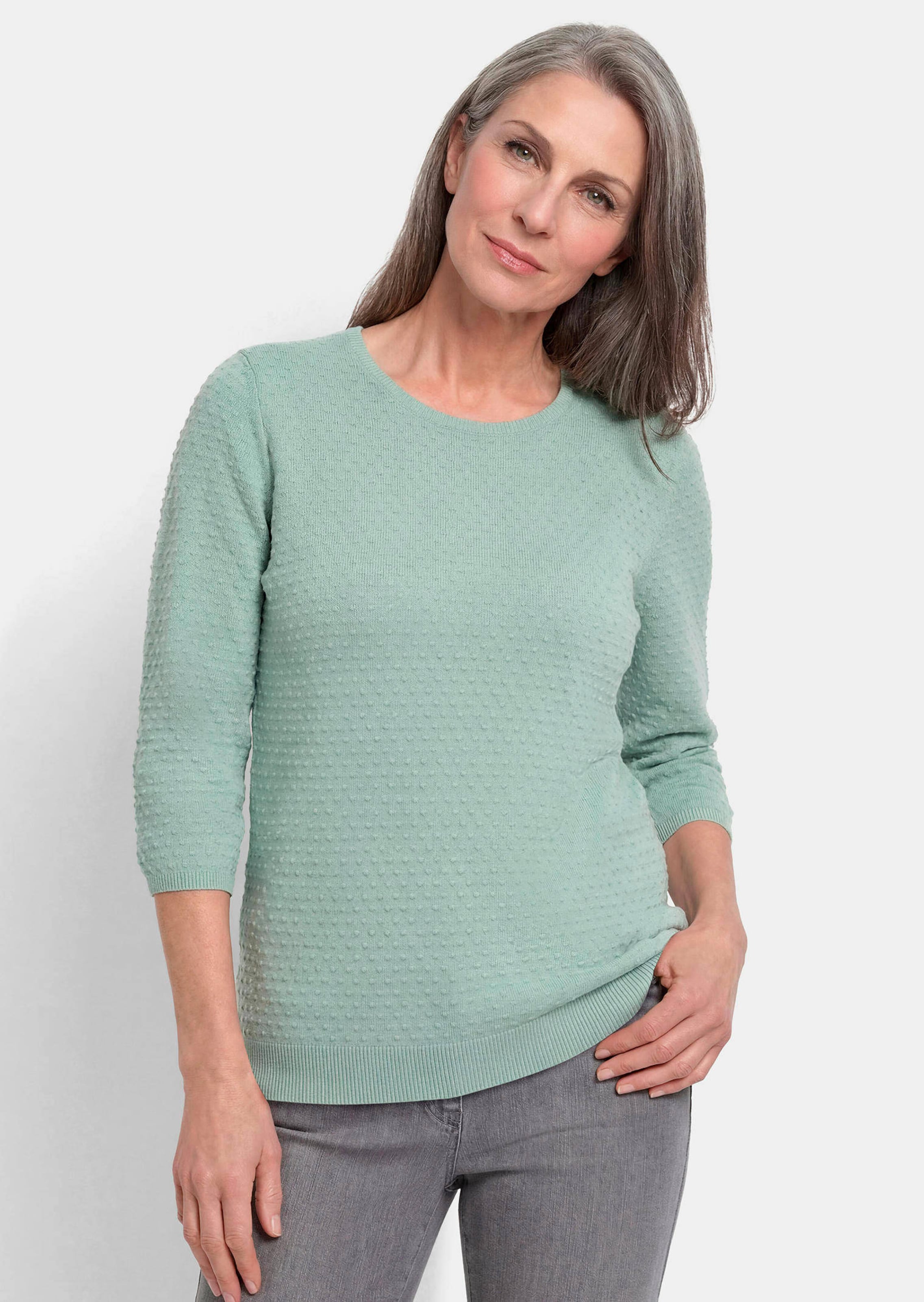Strickpullover mit Pünktchenmuster