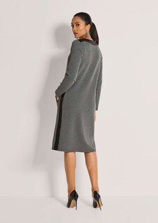 Sheath dress with leather look trim thumbnail 4