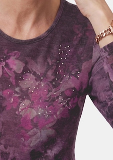 Langarmshirt mit bunten Glitzersteinen thumbnail 5