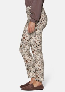 Schlanke Stretch-Hose mit Ethno-Print thumbnail 5