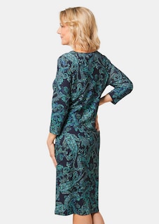 Elastische jersey jurk met modieuze print thumbnail 2