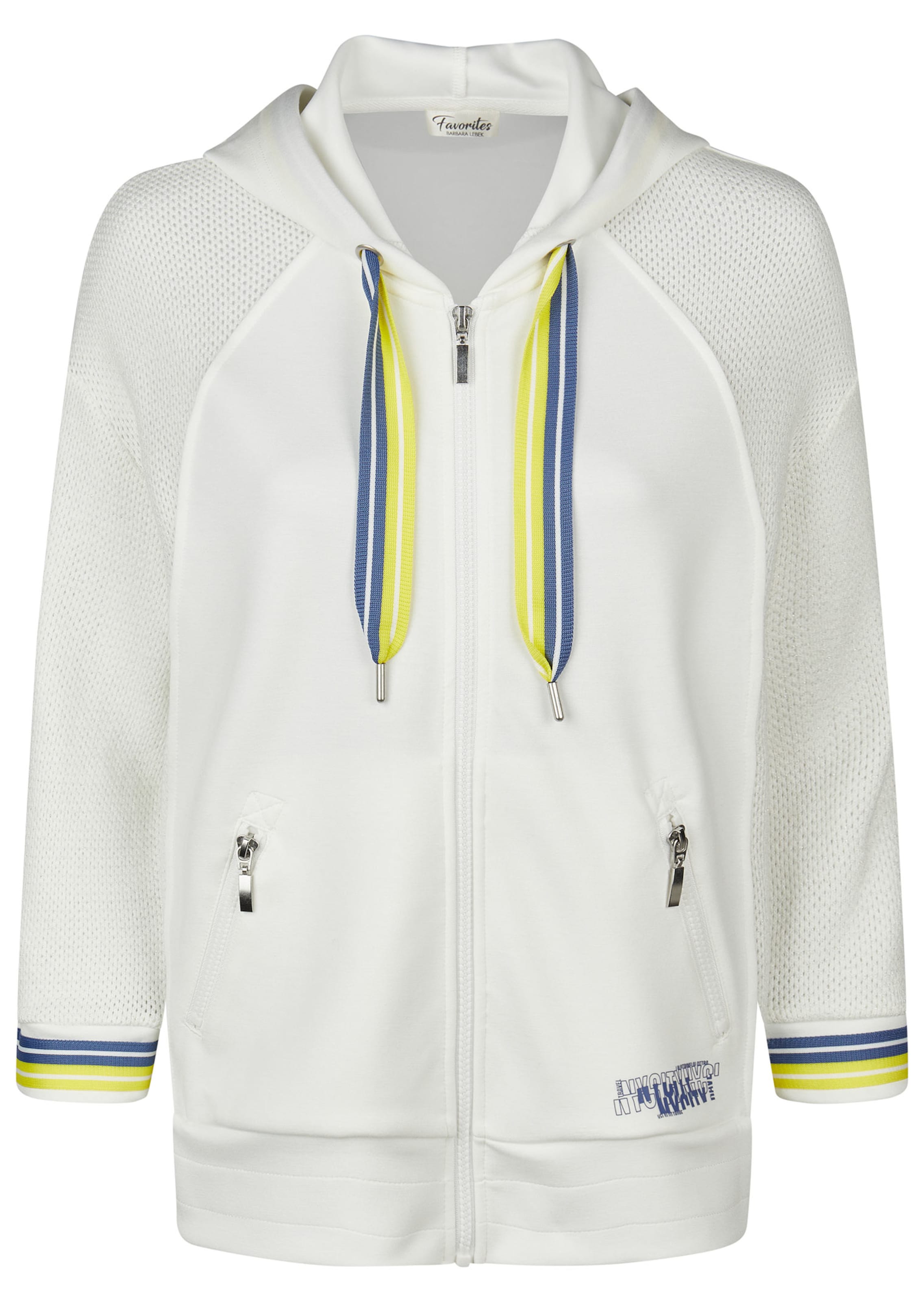 Sweatjacke mit Strick und Glanzdetails