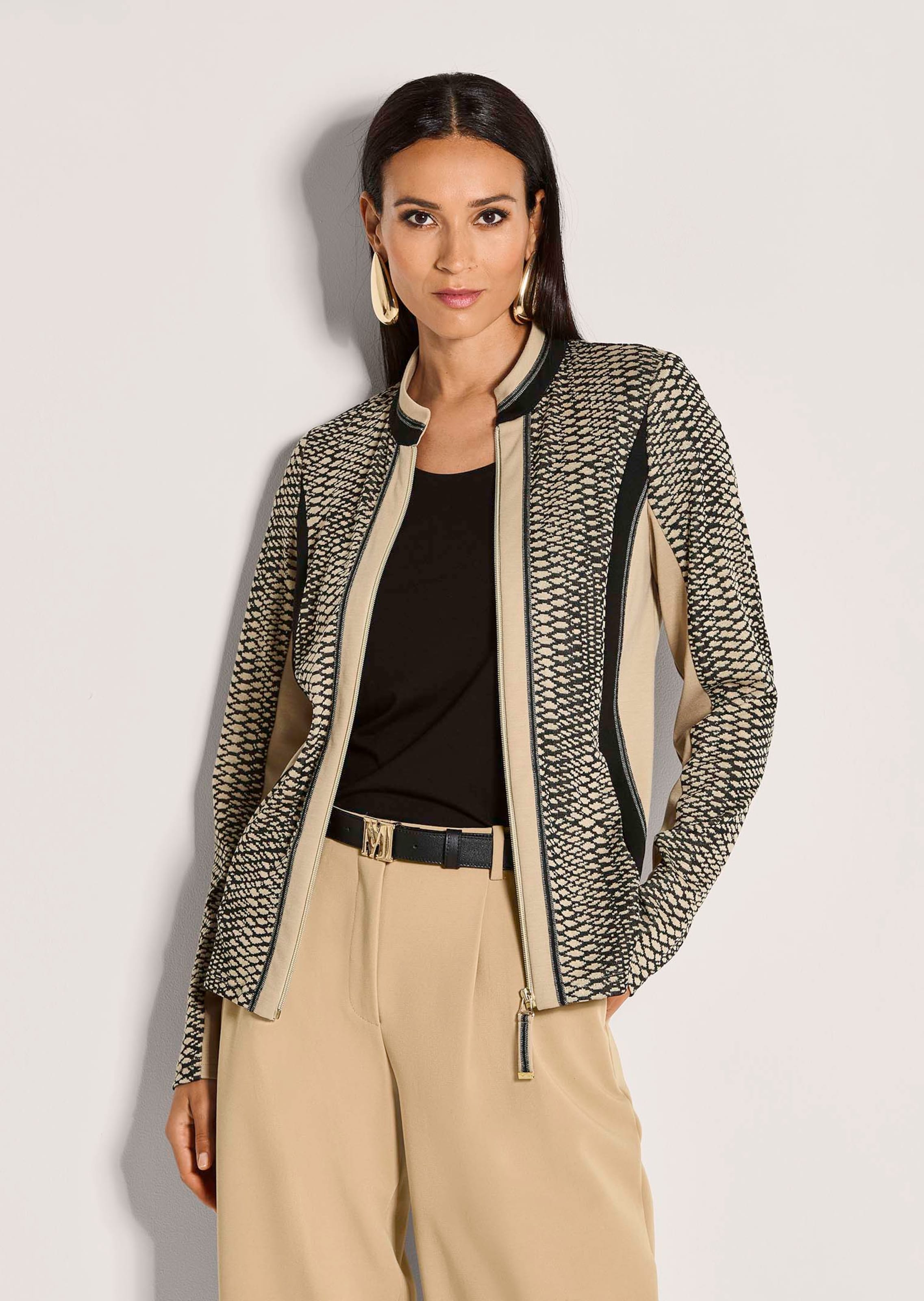 Blazer en jersey avec fermeture zippée