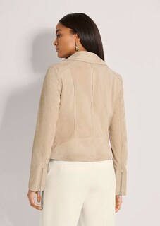 Kid suede biker jacket thumbnail 4