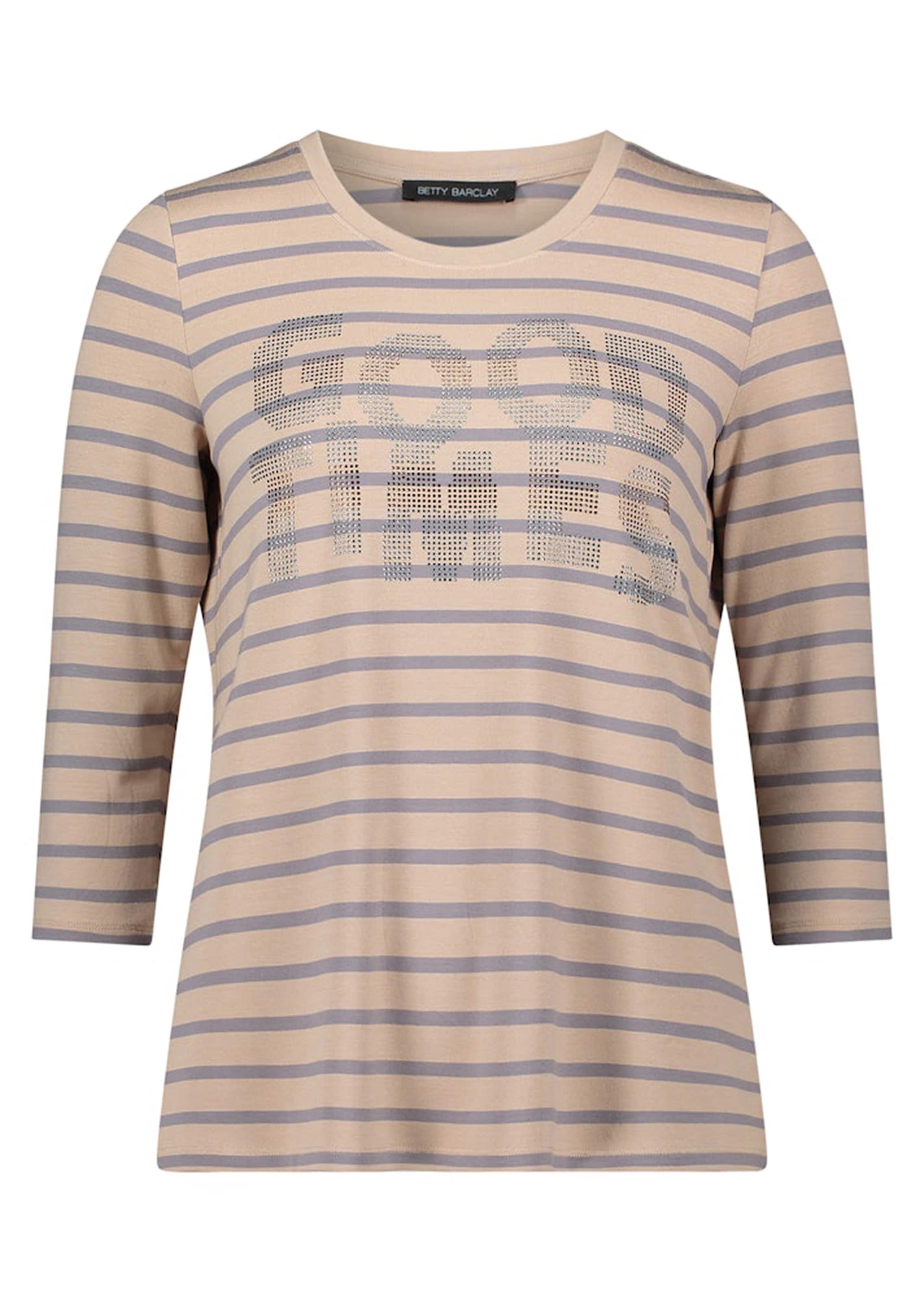 Gestreept shirt met glitterprint