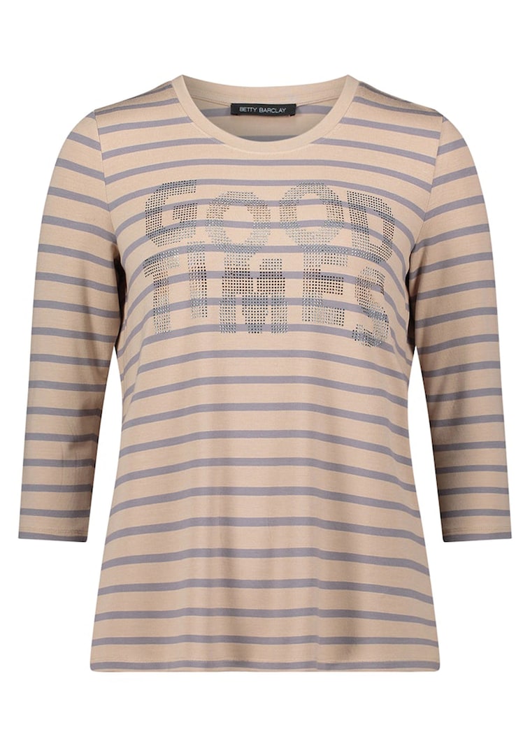 Ringelshirt mit Glitzerdruck