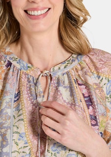 Luchtige blouse met viscose thumbnail 3