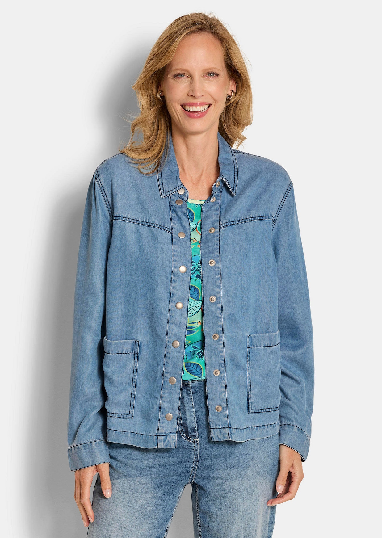 Hemdjacke im Denim-Look