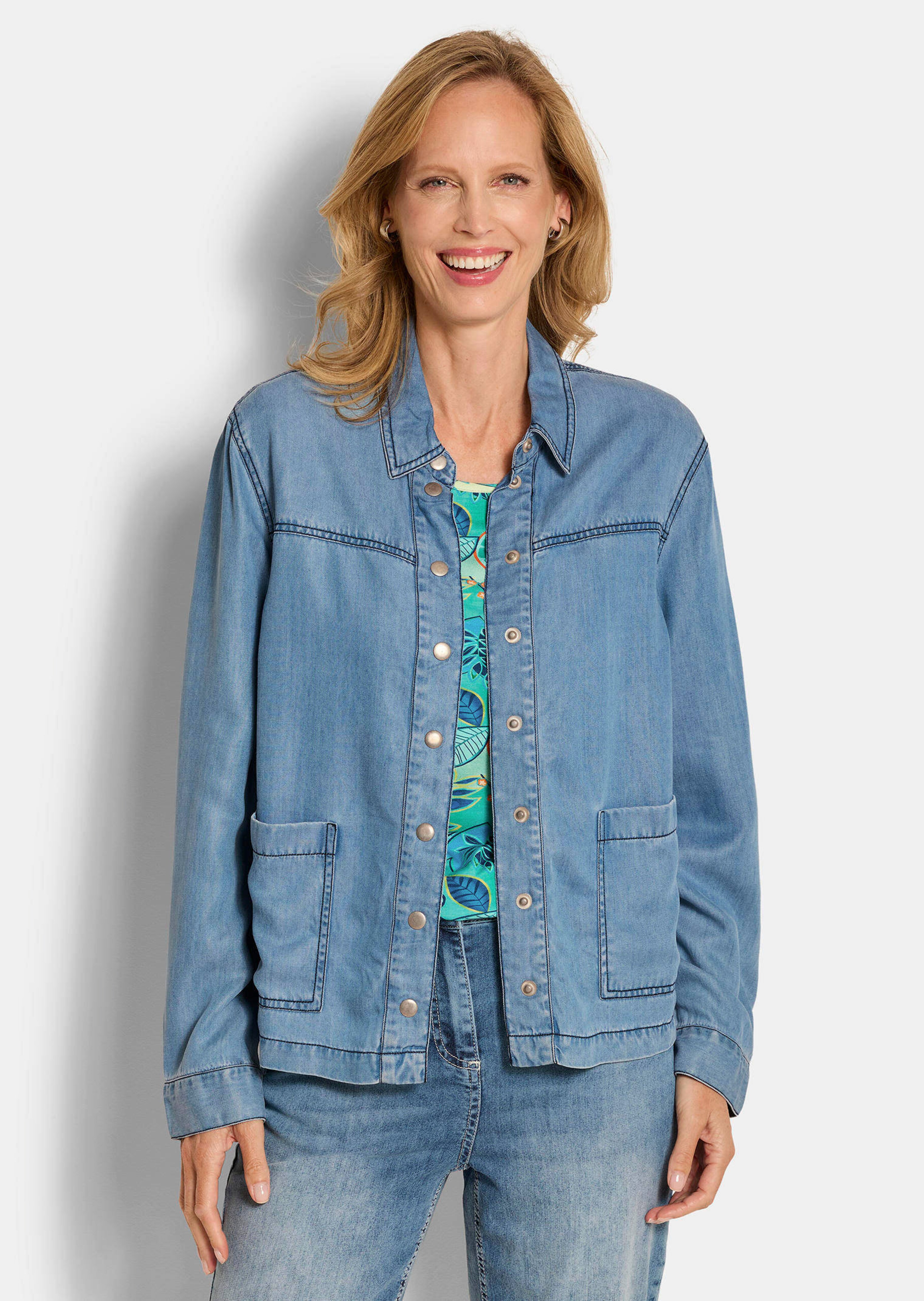 Hemdjacke im Denim-Look