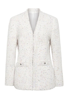 Blazer en tissu bouclette de qualité et paillettes thumbnail 2