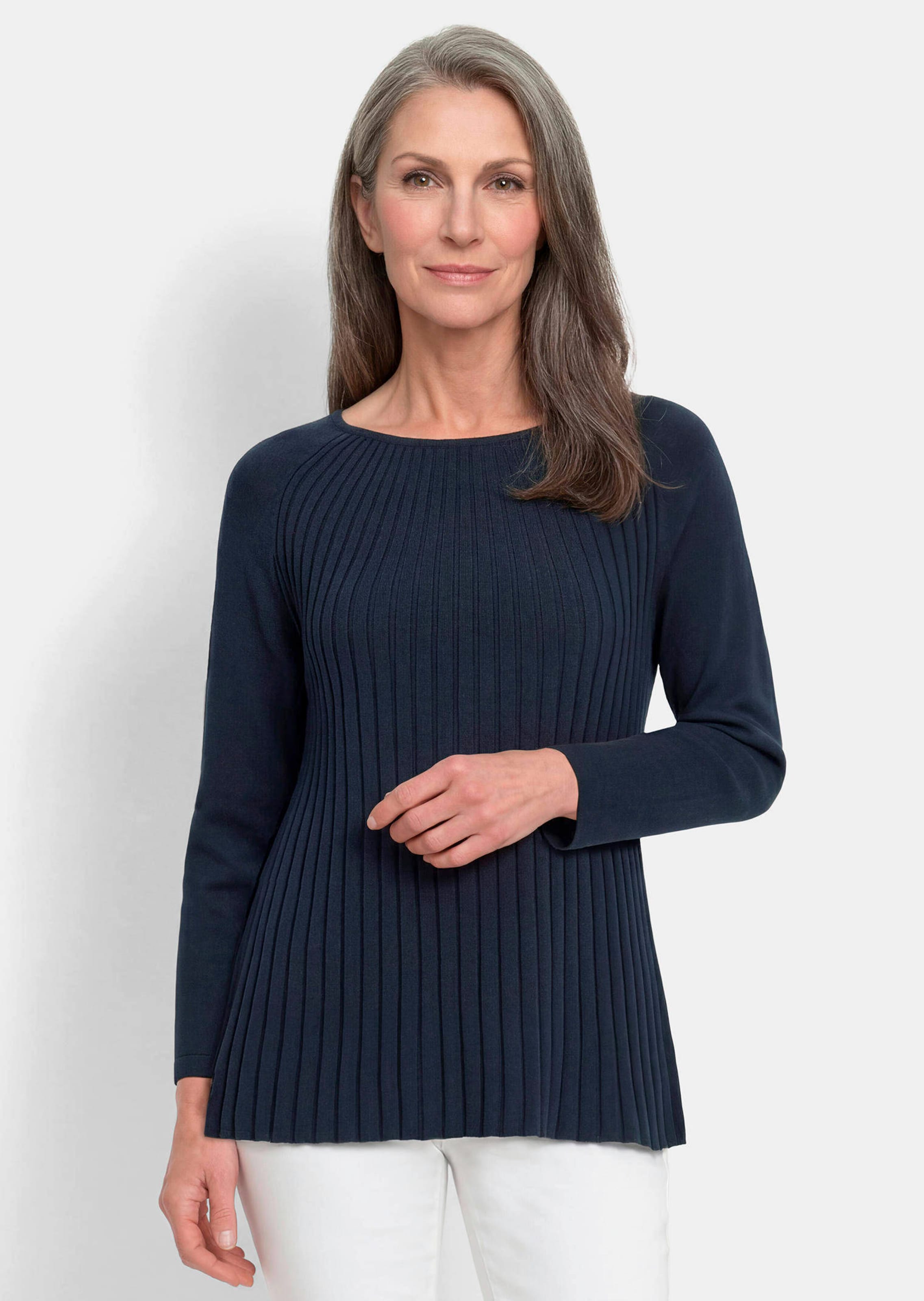 Pull en tricot en coton, à coupe trapèze