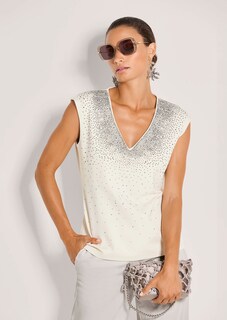 Strass-Shirt mit V-Ausschnitt thumbnail 5