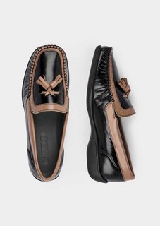Leder-Mokassins mit dekorativer Tassel thumbnail 2