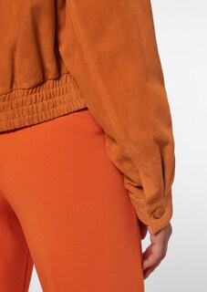 Veste en cuir velours de chèvre thumbnail 6