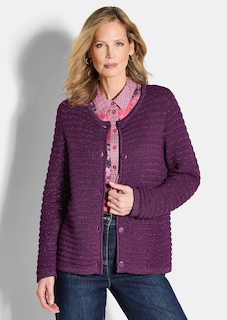 Veste en tricot en coton et fils Lurex thumbnail 1