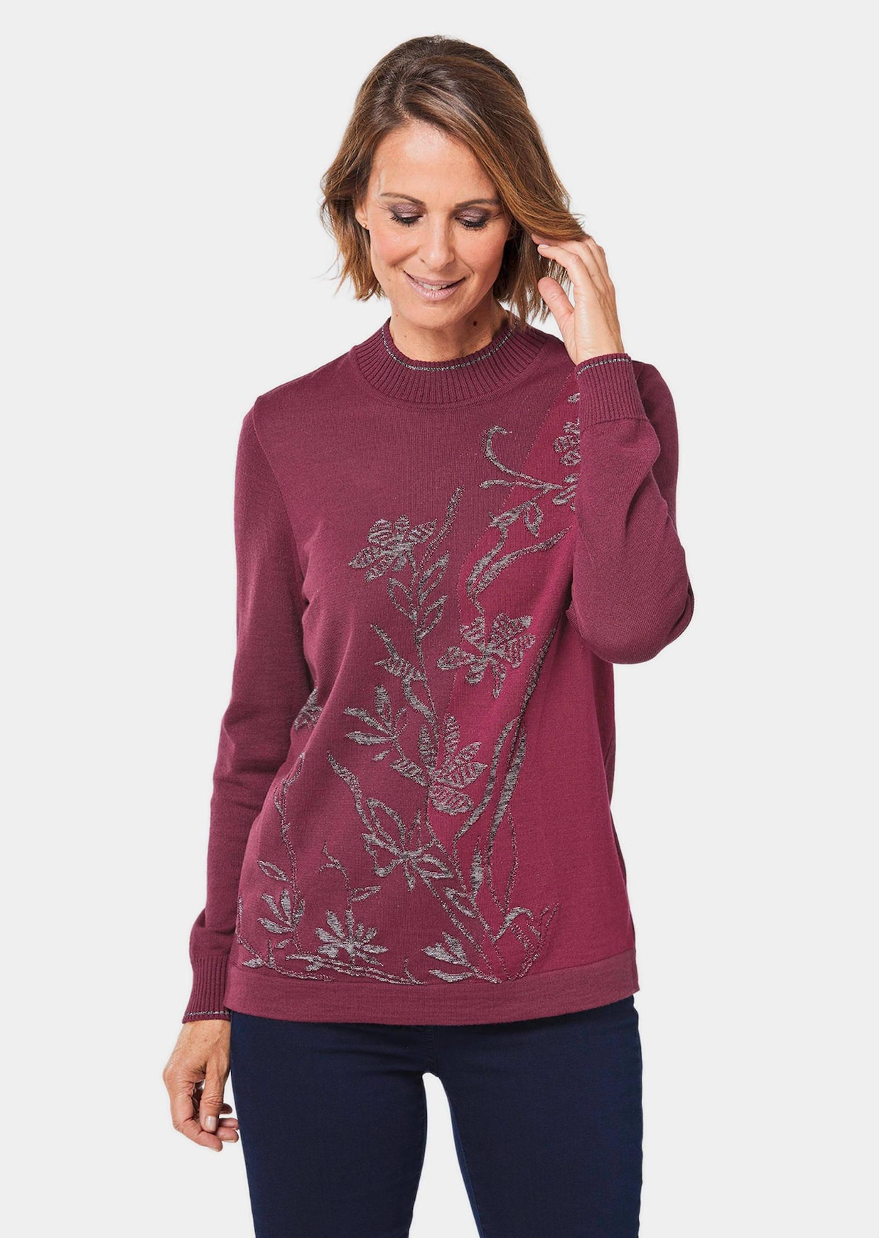 Attraktiver Intarsienpullover