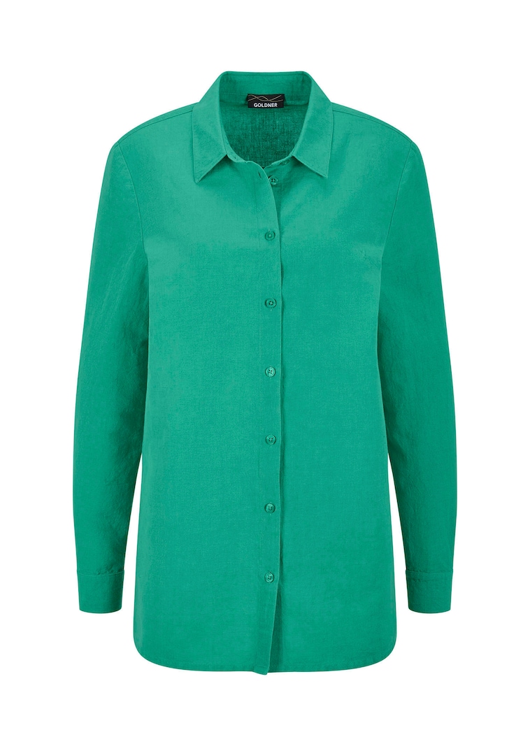Blouse van linnen en katoen