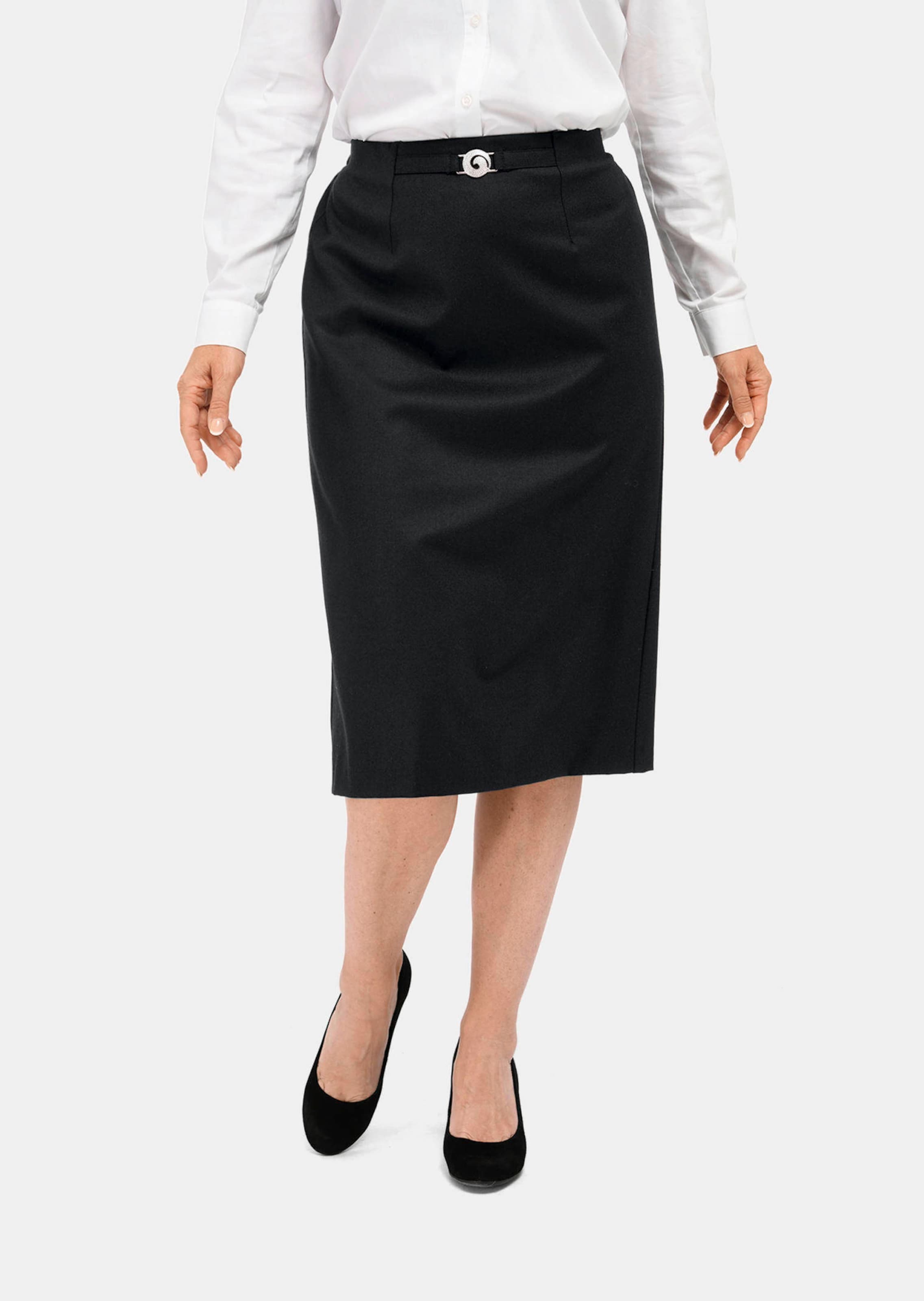 Klassieke scheerwollen rok met elastische tailleband