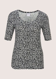 Shirt met dierenprint en ronde hals thumbnail 7