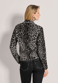 Trendstarke Strickjacke mit Leoparden-Muster thumbnail 4