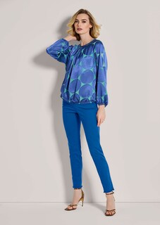 Satinbluse mit Retro Print thumbnail 3
