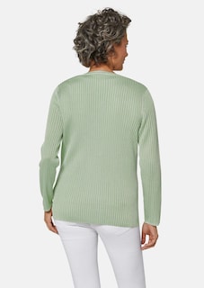 Onderhoudsarm tricot jasje met hoogwaardige ribstructuur thumbnail 3
