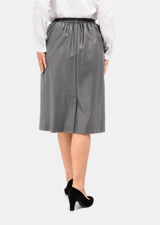 Klassieke scheerwollen rok met elastische tailleband thumbnail 2