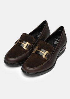 Leder-Slipper mit Zierschnalle thumbnail 2