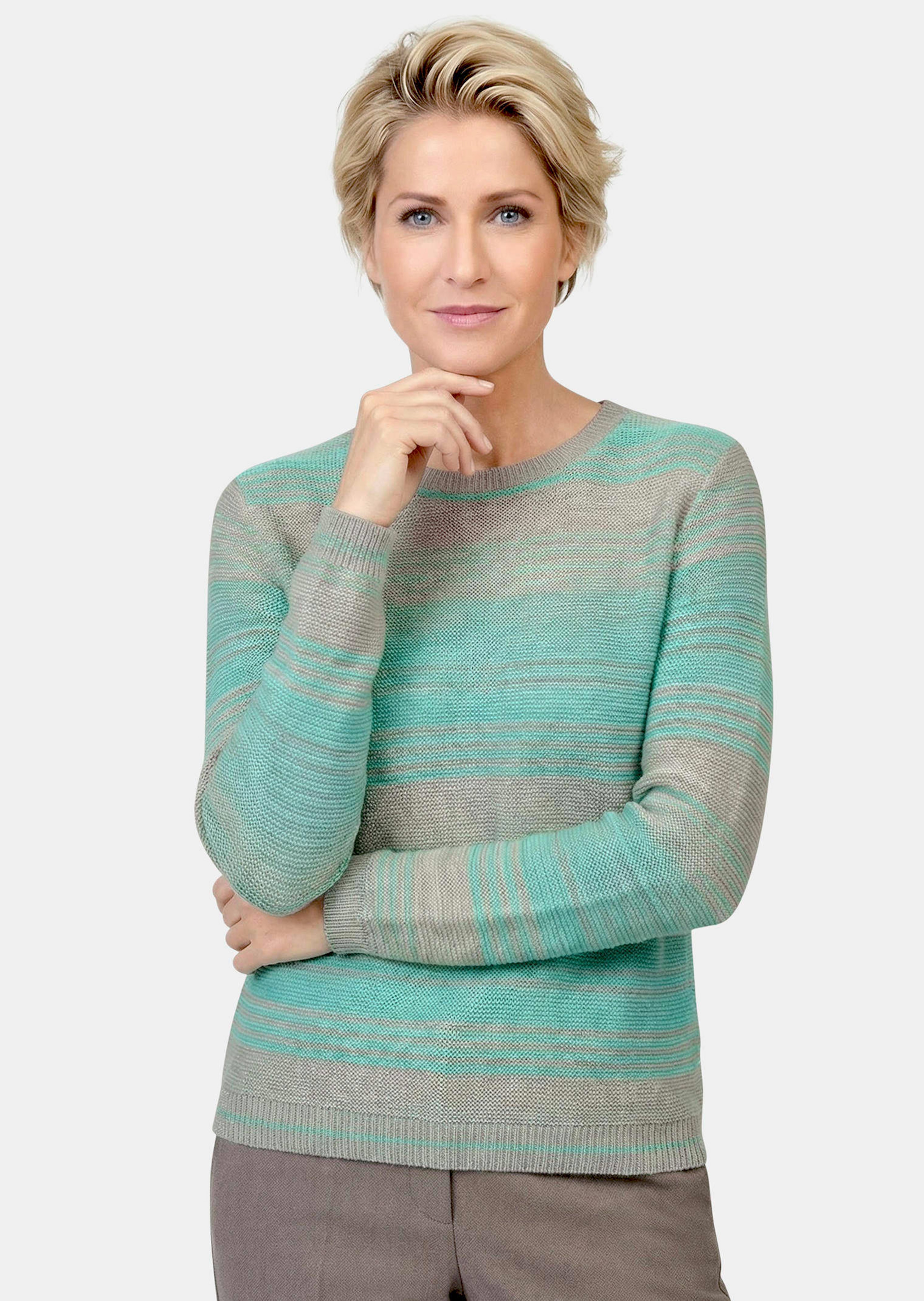 Pull multicolore avec dégradé plein de fraîcheur