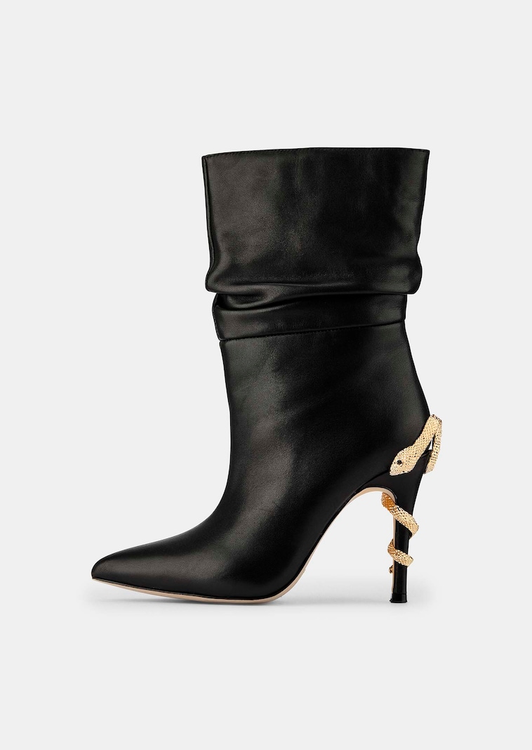 High-Heel-Stiefelette mit besonderem Absatz