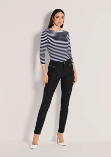 Stretch trousers with decorative zips thumbnail 3