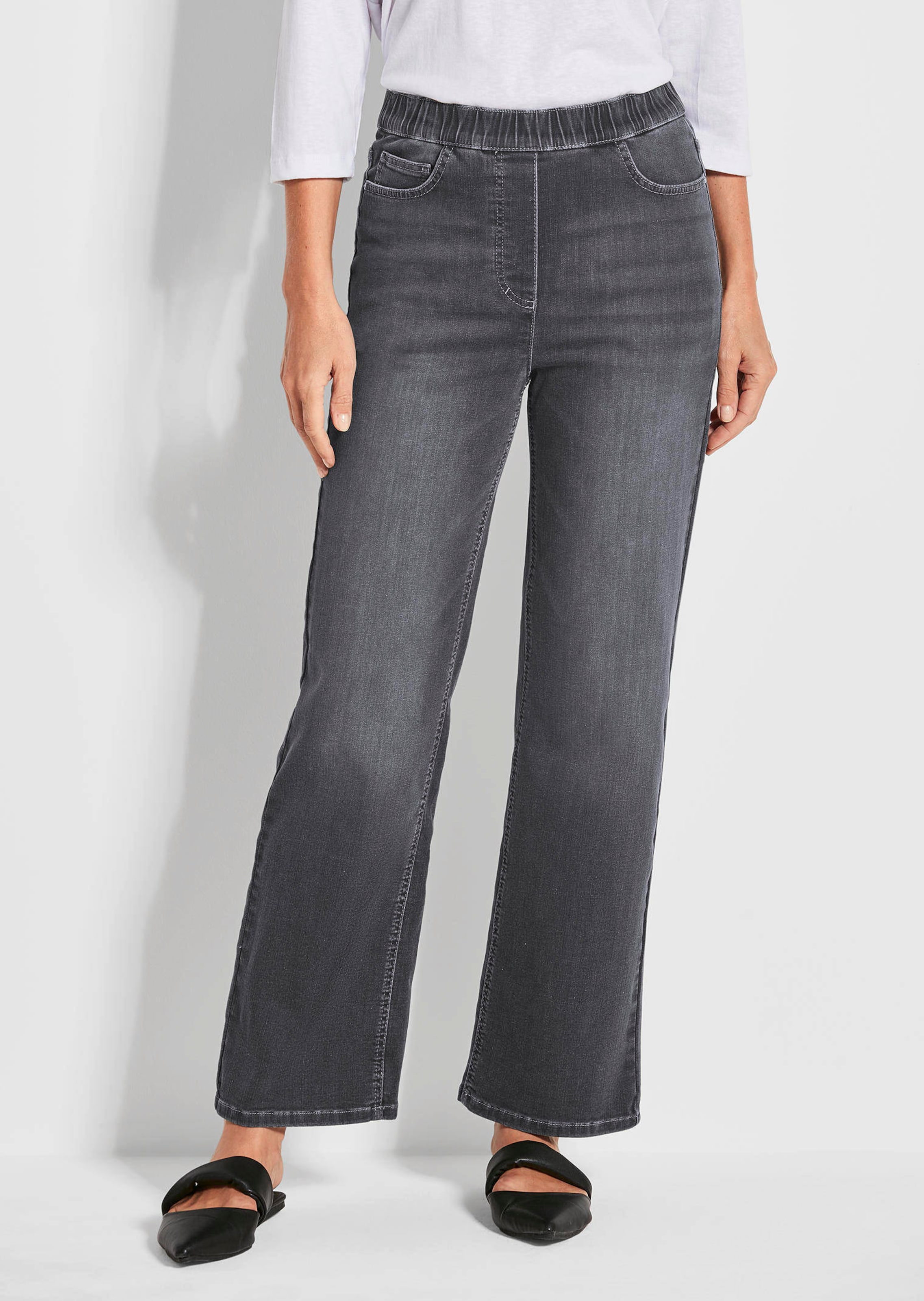 Jeansschlupfhose VERA mit weitem Bein