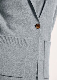 Gebreide blazer met kasjmier thumbnail 6