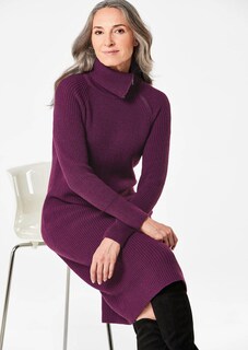 Robe en tricot avec col asymétrique thumbnail 4