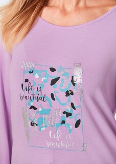 T-shirt à manches longues avec imprimé pailleté thumbnail 5
