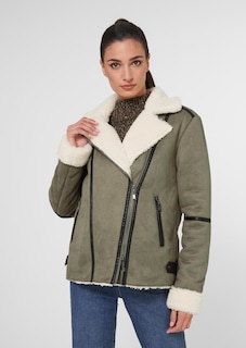 Webpelzjacke im Biker-Stil thumbnail 2