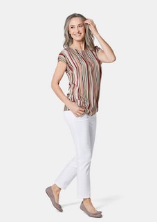 Druckbluse mit Streifendruck thumbnail 2