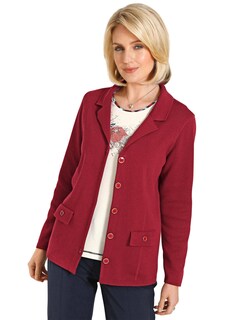 Blazer en tricot indéformable orné de jolis boutons et de poches thumbnail 1