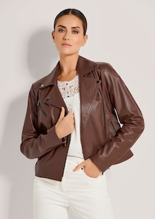 Biker-style leather jacket thumbnail 2