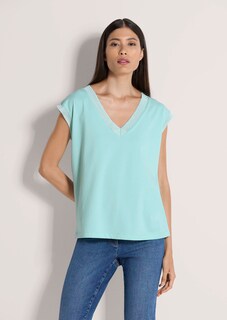 Sleeveless top with a wide ribbed trim thumbnail 2