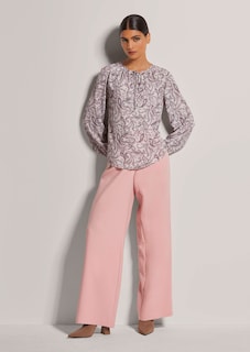 Rundhals-Bluse mit Unikat-Print thumbnail 3