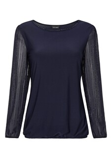 T-shirt avec manches en voile ornées de pierres scintillantes thumbnail 6