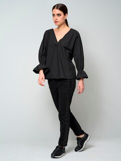 Oversizedbluse mit Volant am Ärmelabschluss thumbnail 4