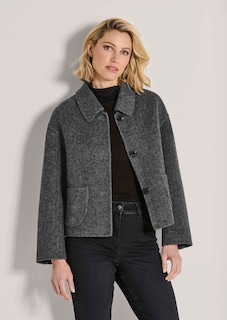 Doubleface-Jacke mit Fischgratmuster thumbnail 2