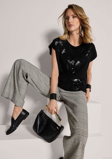 Shirt mit floralem Pailletten-Motiv thumbnail 5