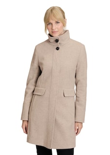 Manteau laineux avec motif à chevrons thumbnail 2