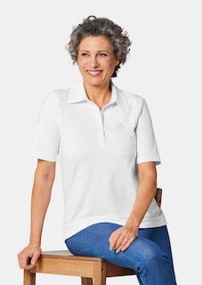 Comfortabel poloshirt met stretch thumbnail 3