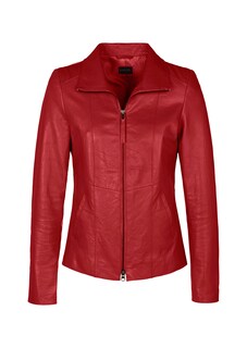 Nappa leather jacket with structured sections thumbnail 7
