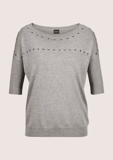Halbarm-Pullover mit Ziersteinen thumbnail 7